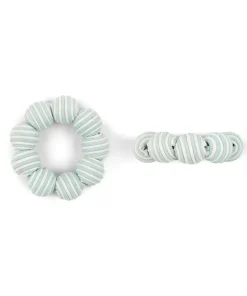 Striped Napkin Rings in Chalk Blue, Set of 4