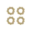 Striped Napkin Rings in Tobacco, Set of 4