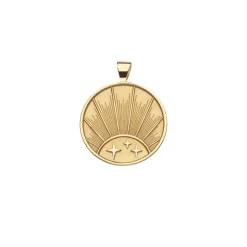 Strong Rising Sun JW Small Pendant Coin Necklace