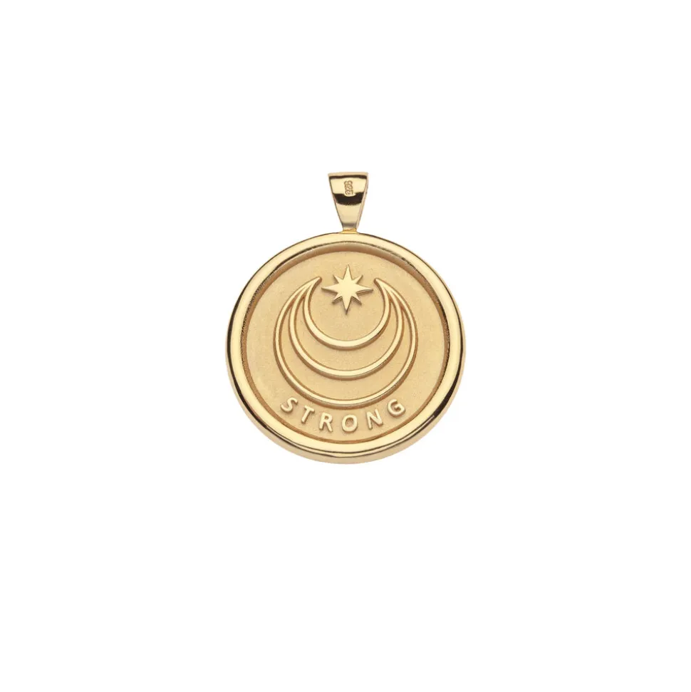 Strong Rising Sun JW Small Pendant Coin Necklace