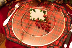 Stucco Red Tartan Napkin and Placemat, Set of 2