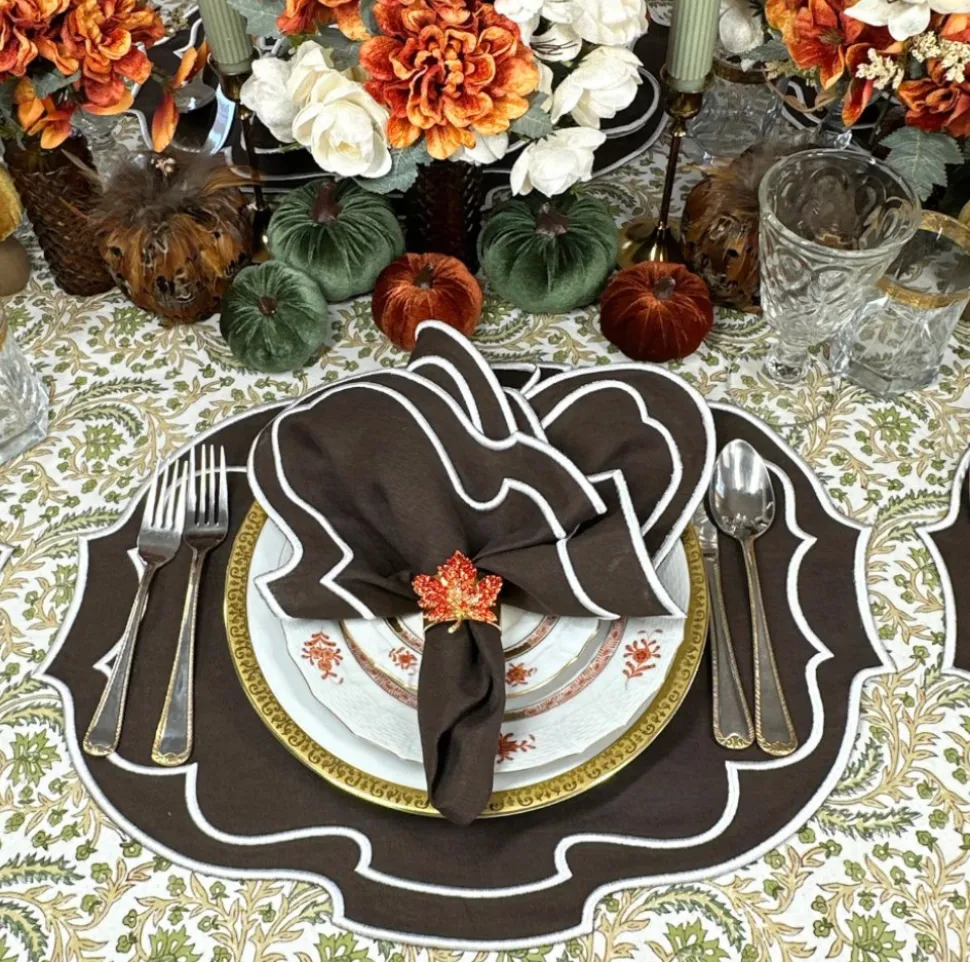 Studio Collection - Belle Napkin in Cocoa, Set of 4