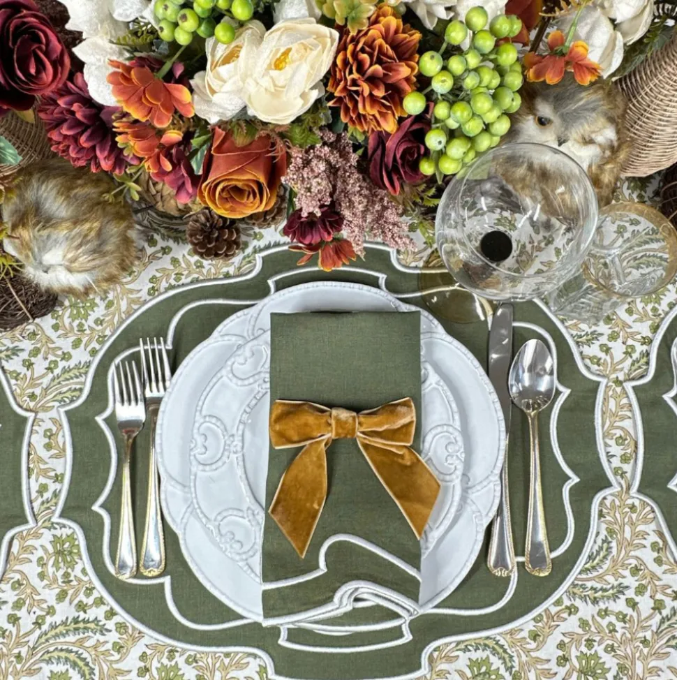 Studio Collection - Belle Napkin in Dark Green, Set of 4