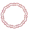 Studio Collection - Linen: Ava Placemats - White/Red, Set of 4