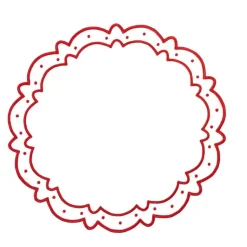 Studio Collection - Linen: Ava Placemats - White/Red, Set of 4