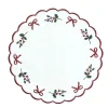 Studio Collection in Linen: Holly & Bows Placemat, Set of 4