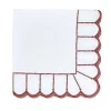Studio Collection in Linen: Pippa Napkin in White/Red, Set of 4