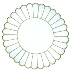 Studio Collection Pippa Placemat in White/Green, Set of 4