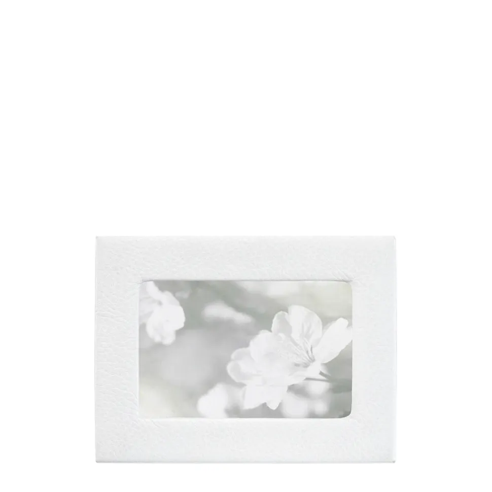 Studio Frame in White Pebble Grain Leather
