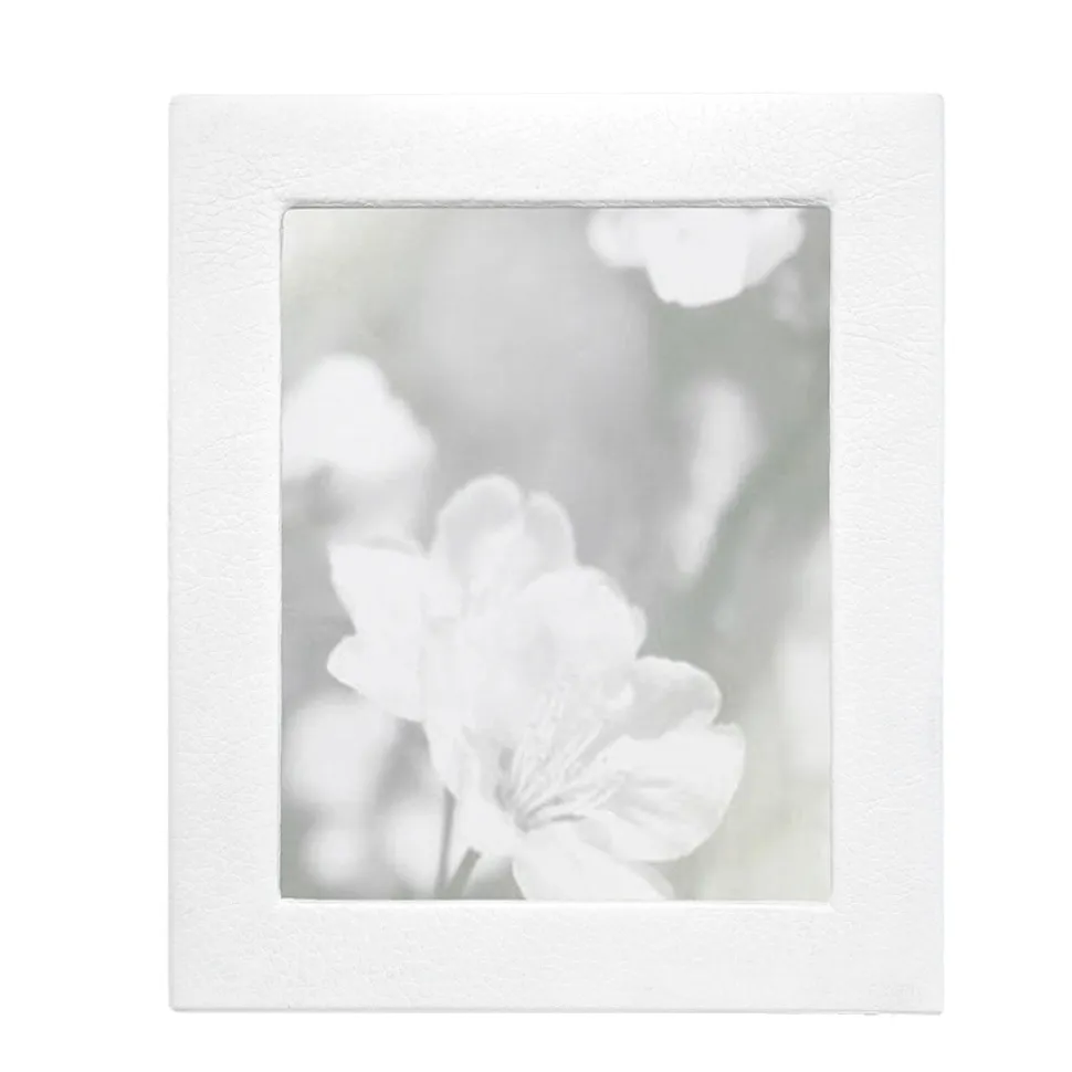 Studio Frame in White Pebble Grain Leather
