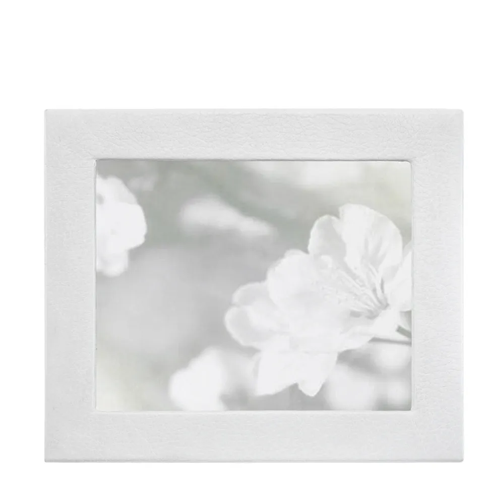 Studio Frame in White Pebble Grain Leather