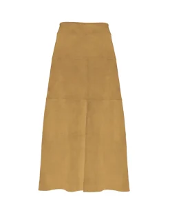 Suede Hudson Skirt in Camel