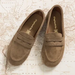 Suede Penny Loafer Toffee Brown