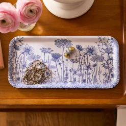 Summer Blues Small Rectangular Birchwood Tray