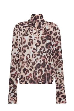Sundance Top in Abstract Cheetah Ivory