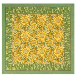 Sunflower Mats in Yellow & Green, Set of 6