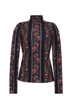 Suzie Top in Paisley Trail Black