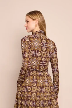 Suzie Top in Vintage Tile Brown