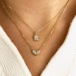 Sweetheart Necklace in Diamond