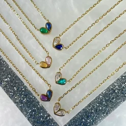 Sweetheart Necklace in Diamond