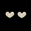 Sweetheart Studs in Diamond