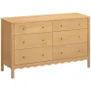 Swell 6-Drawer Assembled Dresser in Honey