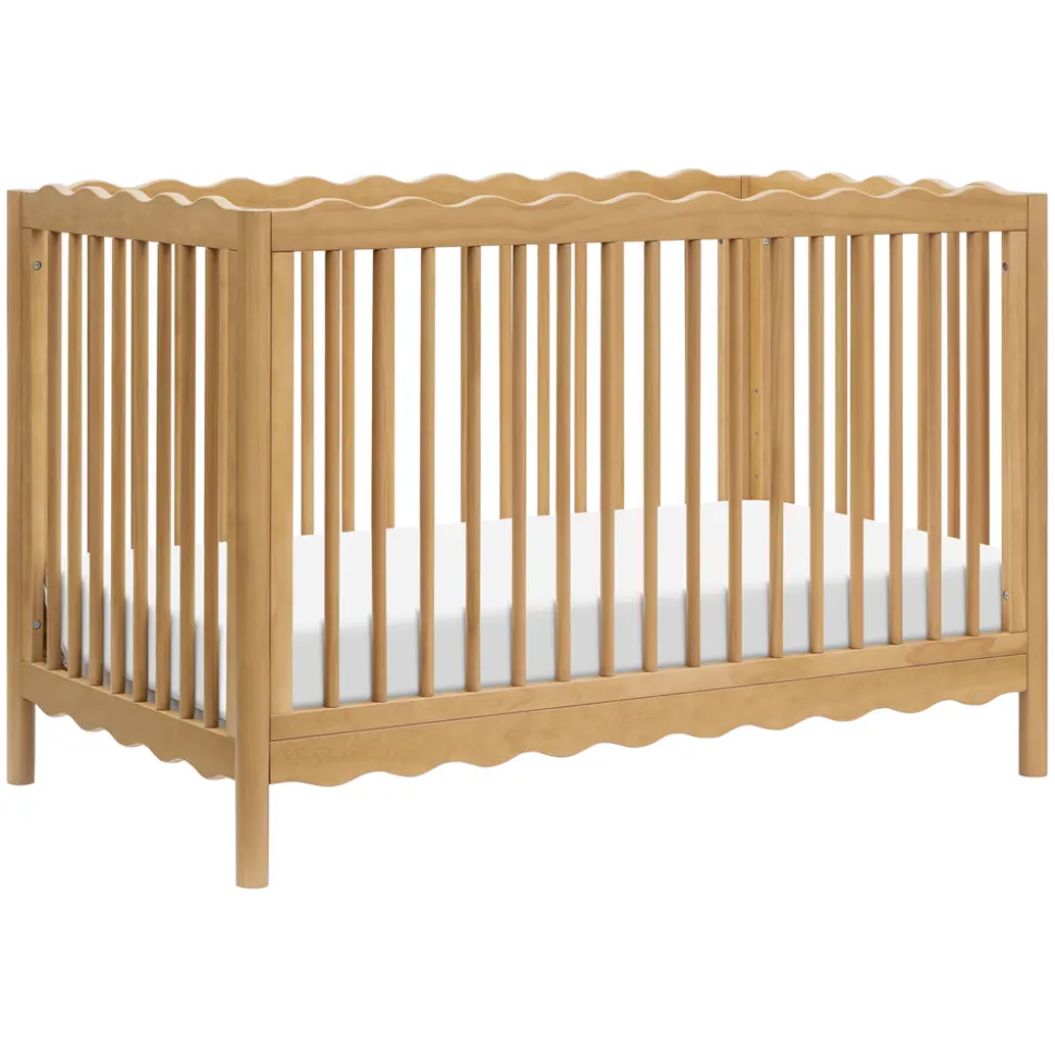 Swell 4-in-1 Convertible Crib with Toddler Bed Conversion Kit in Honey