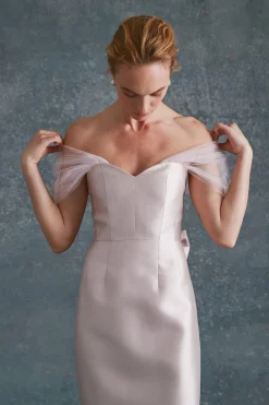Sylvie Dress in Ballet Pink Silk Wool