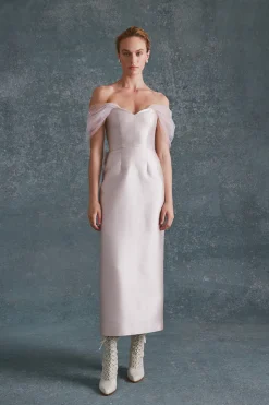 Sylvie Dress in Ballet Pink Silk Wool