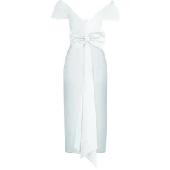 Sylvie Dress in Ice Blue Silk Wool