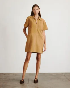 Tabby Dress in Camel