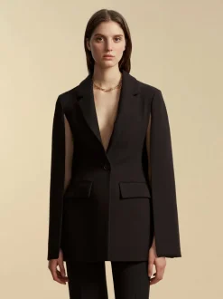 Tailored Basque Cape in Black