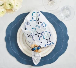 Tailored Placemats in Blue, Set of 4