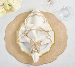 Tailored Placemats in Gold, Set of 4