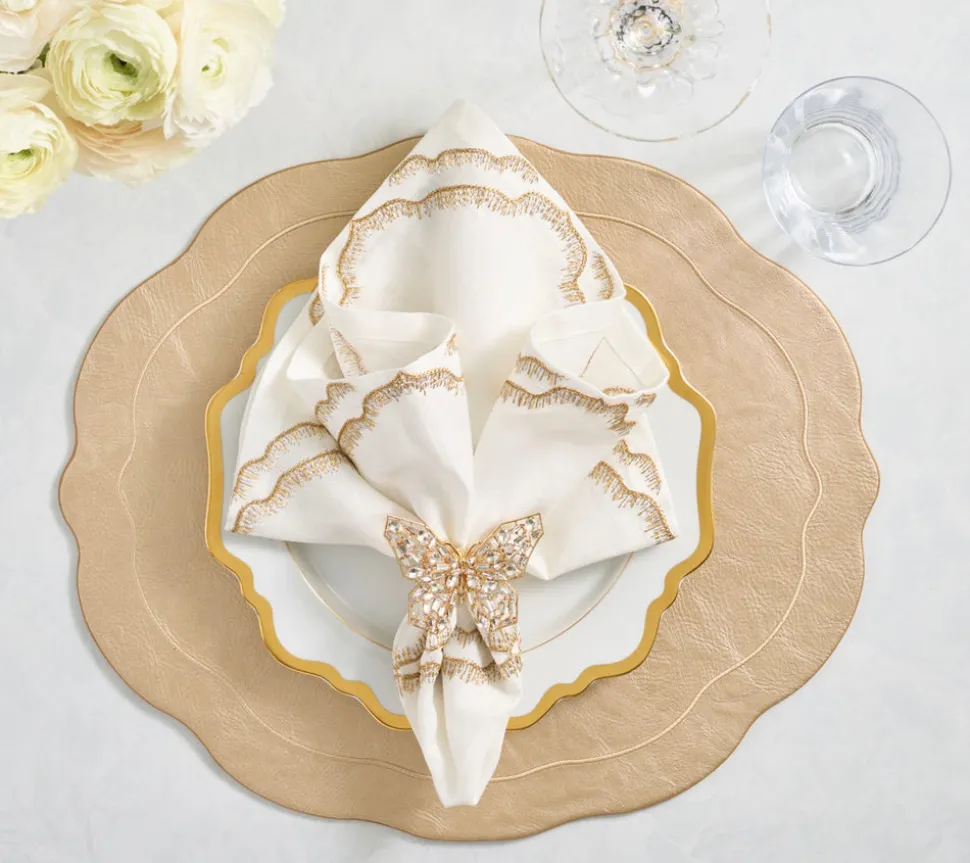 Tailored Placemats in Gold, Set of 4