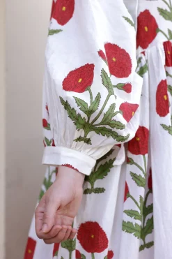 Taj Maxi Dress in Red Flower