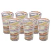 Tall Hand Blown Tumbler in Multi, Set of 6