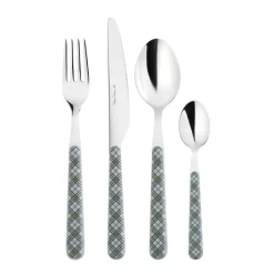 Tartan Cutlery in Blue, Set of 4