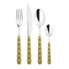 Tartan Cutlery in Yellow, Set of 4