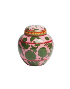 Tea Jar in Wildbird Pink & Green