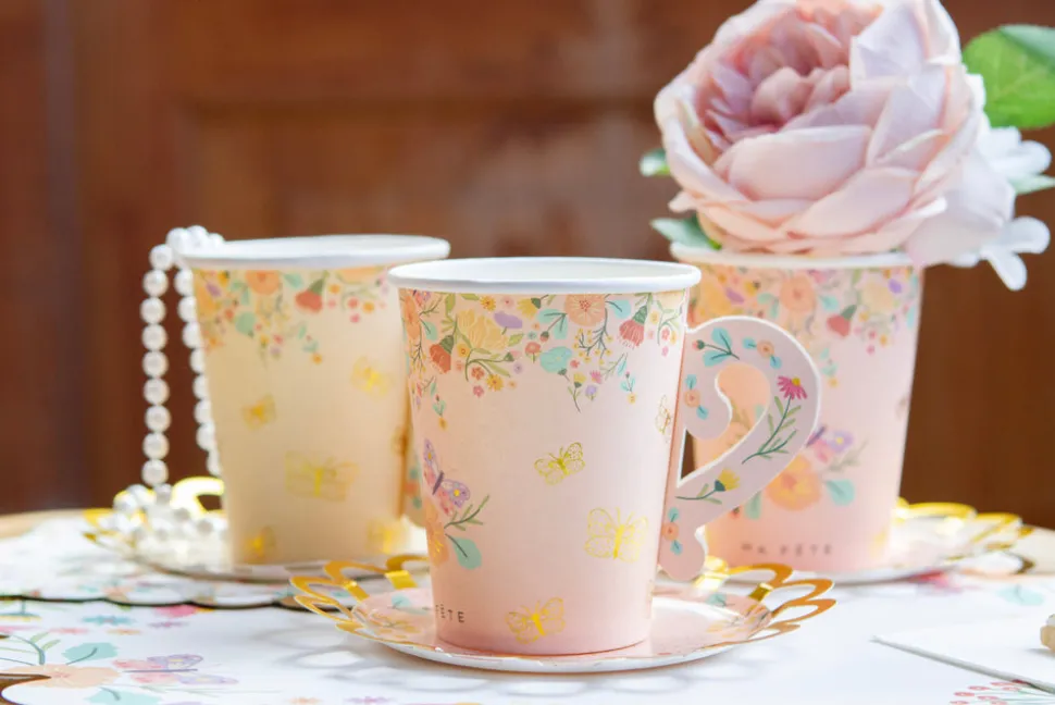Tea Party Cups & Saucers Set