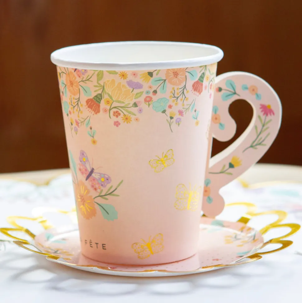 Tea Party Cups & Saucers Set