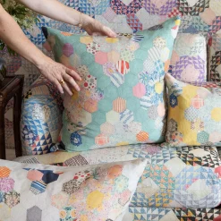 Teal Diamond Quilt Pillow