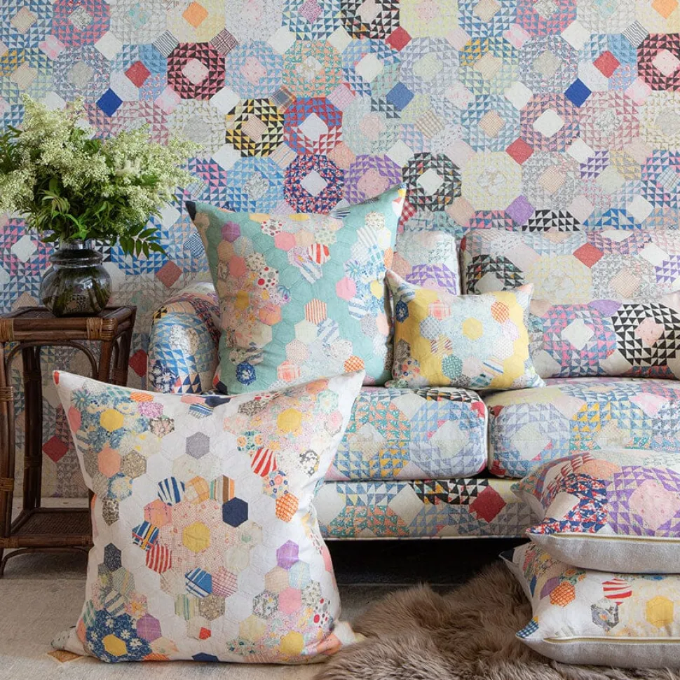 Teal Diamond Quilt Pillow
