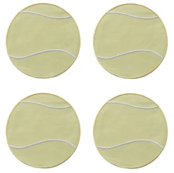 Tennis Ball Cocktail Napkins, Set of 4