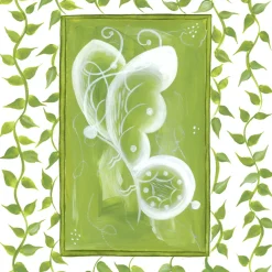 Tennis House Butterfly En Vert Art Print