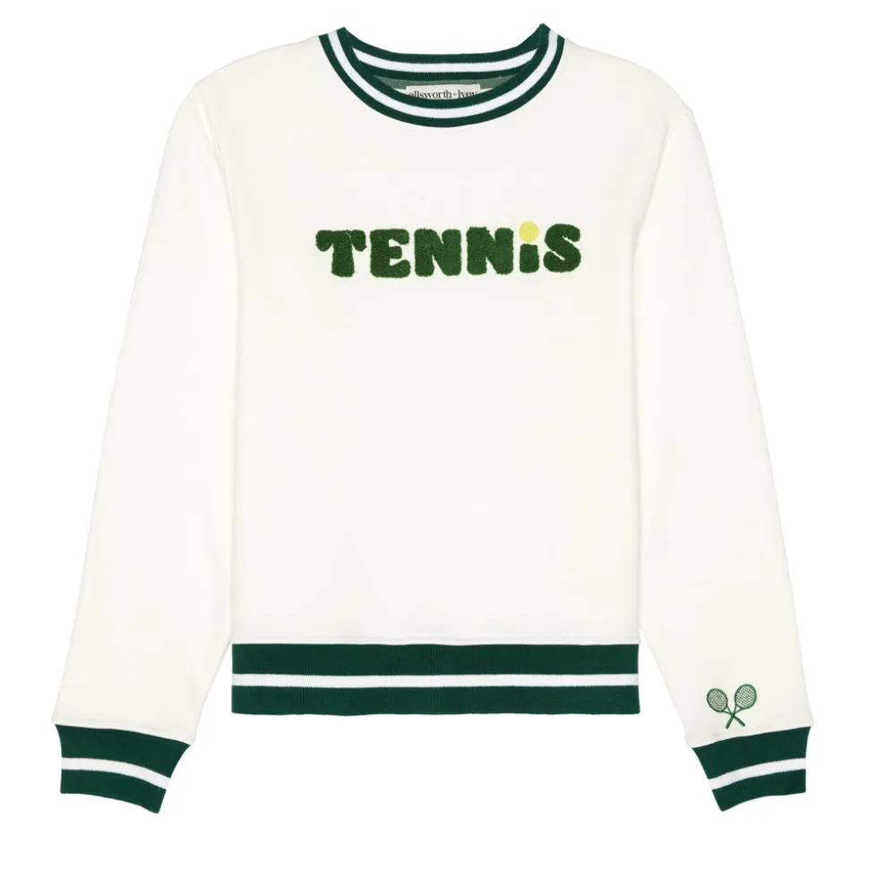 Tennis Sweatshirt in Cream