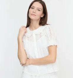 The Adelaide Top - White Broderie Voile