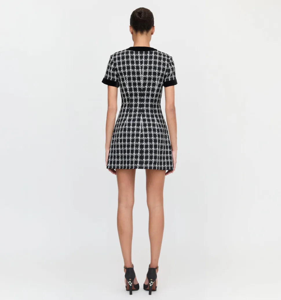 The Allegra Dress in Black and White Tweed