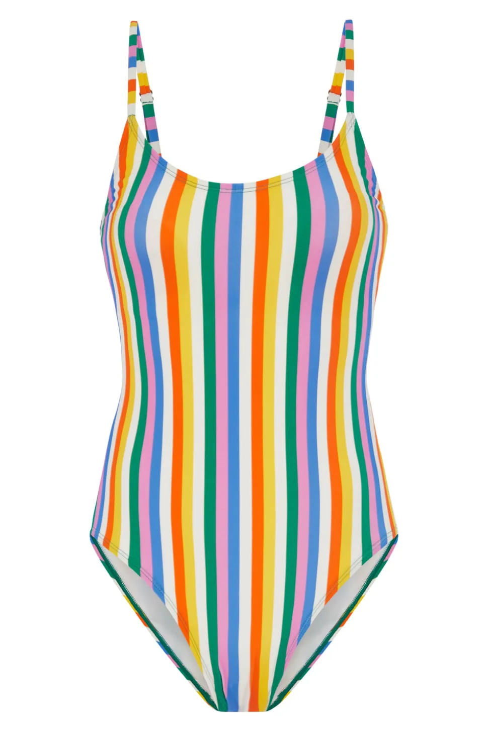 The Amalfi One Piece in Rainbow Stripe